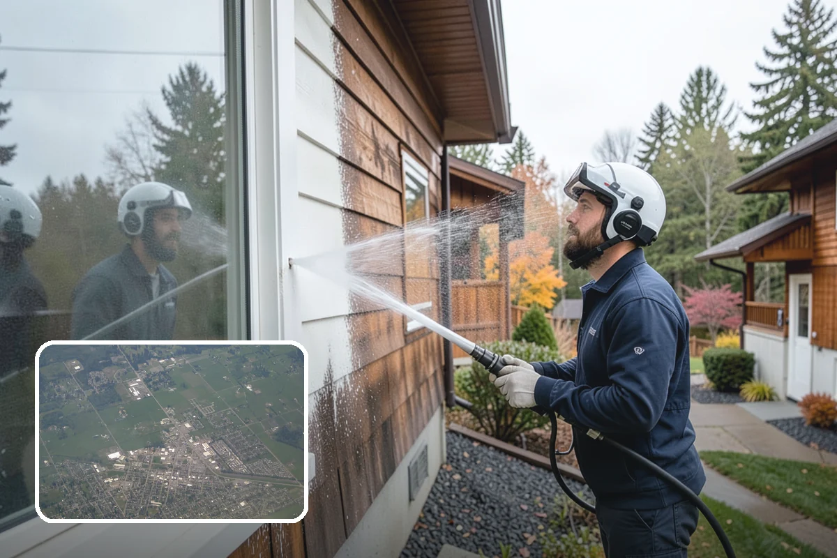 Fire Pit Cleaning in Enumclaw, King County, WA - Removes soot and ash staining from the pit surround