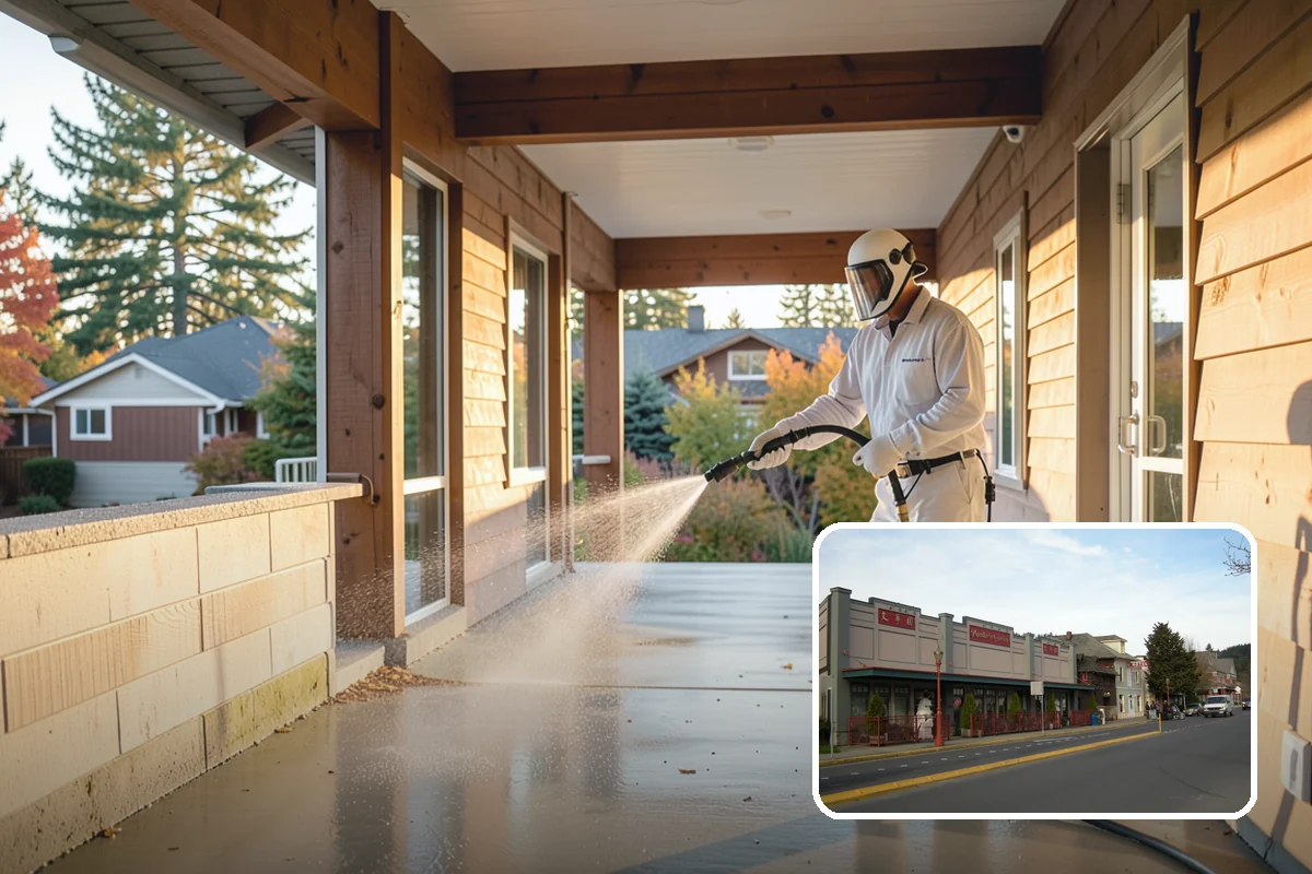Fire Pit Cleaning in Issaquah, King County, WA - Removes soot and ash staining from the pit surround