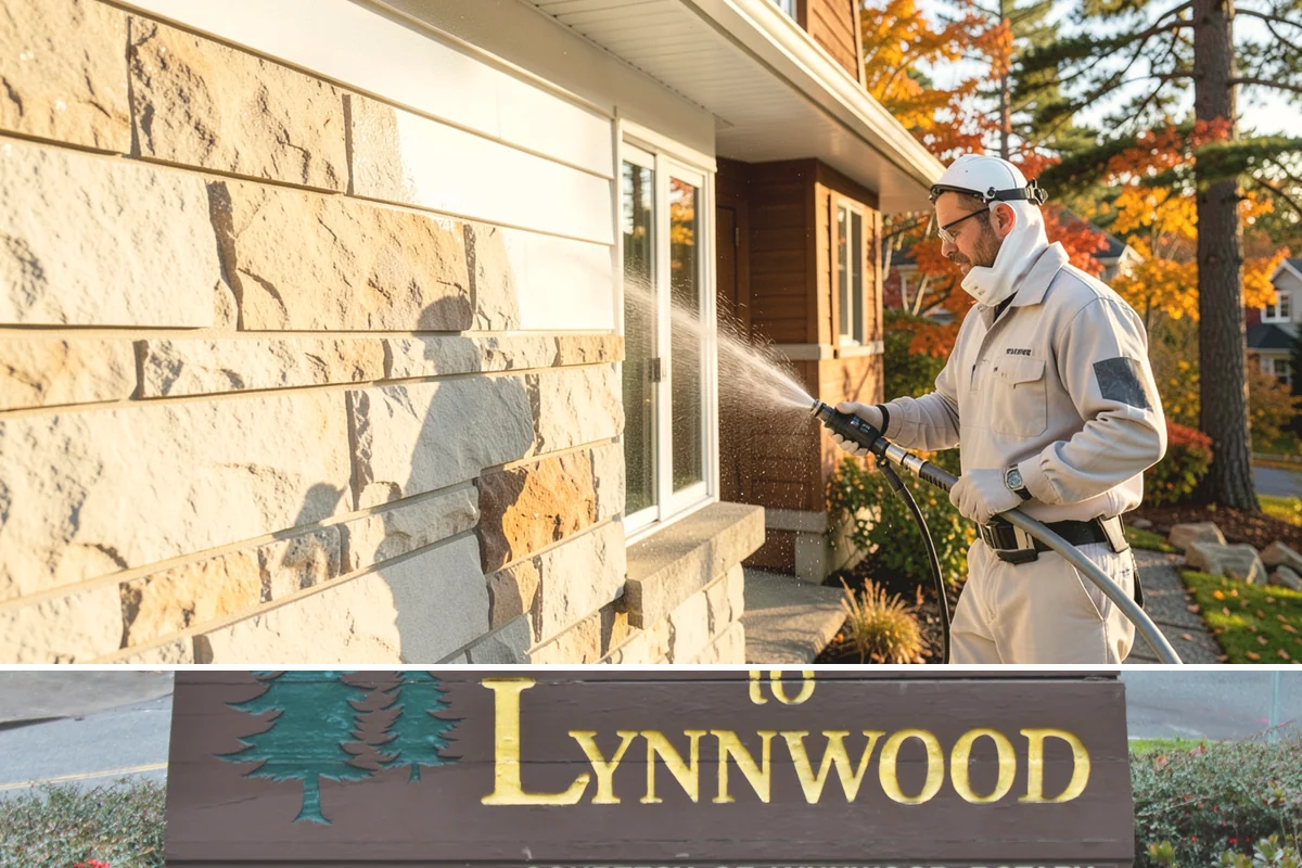 Fire Pit Cleaning in Lynnwood, Snohomish County, WA - Late spring gets the fire pit and its surround clean ahead of the summer evenings when it sees the most use.