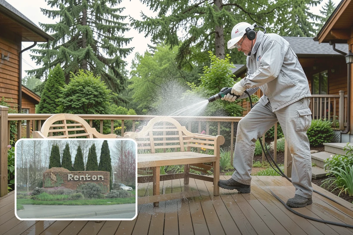 Fire Pit Cleaning in Renton, King County, WA - Removes soot and ash staining from the pit surround