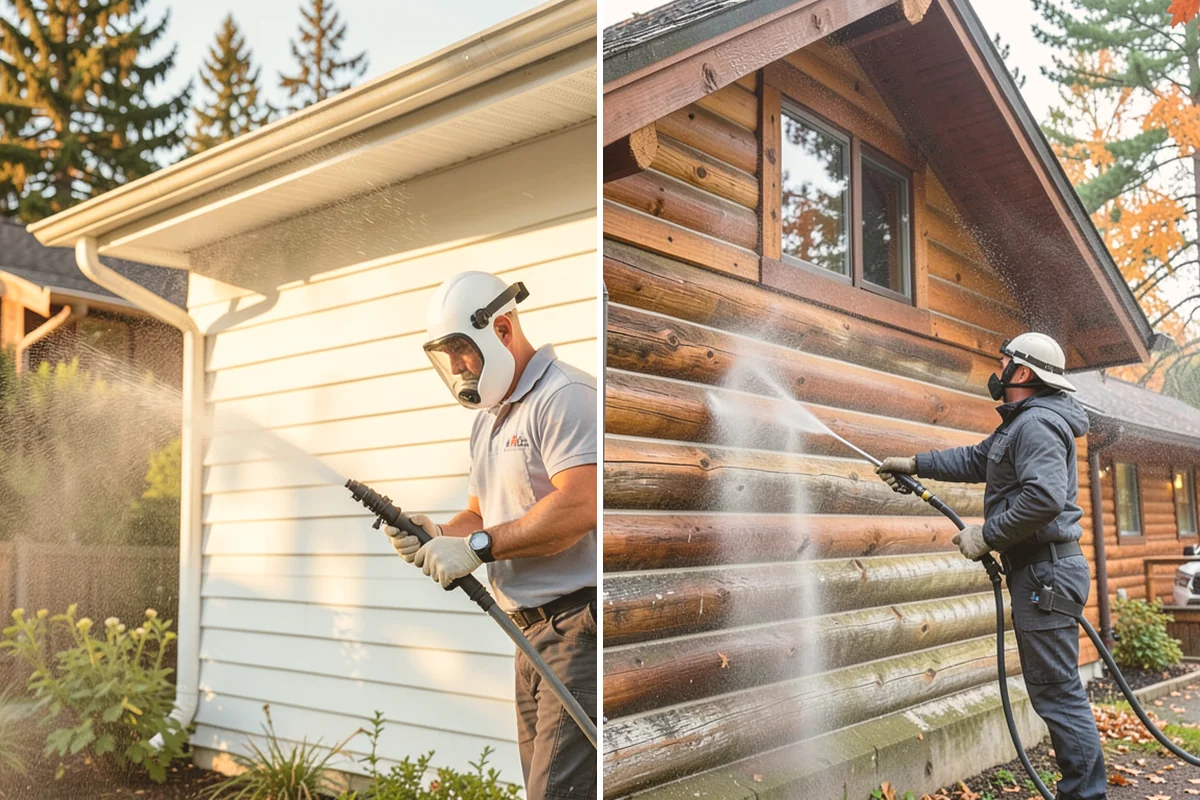 Flagstone Patio Cleaning in Algona, King County, WA - Remove debris and loose growth from joints