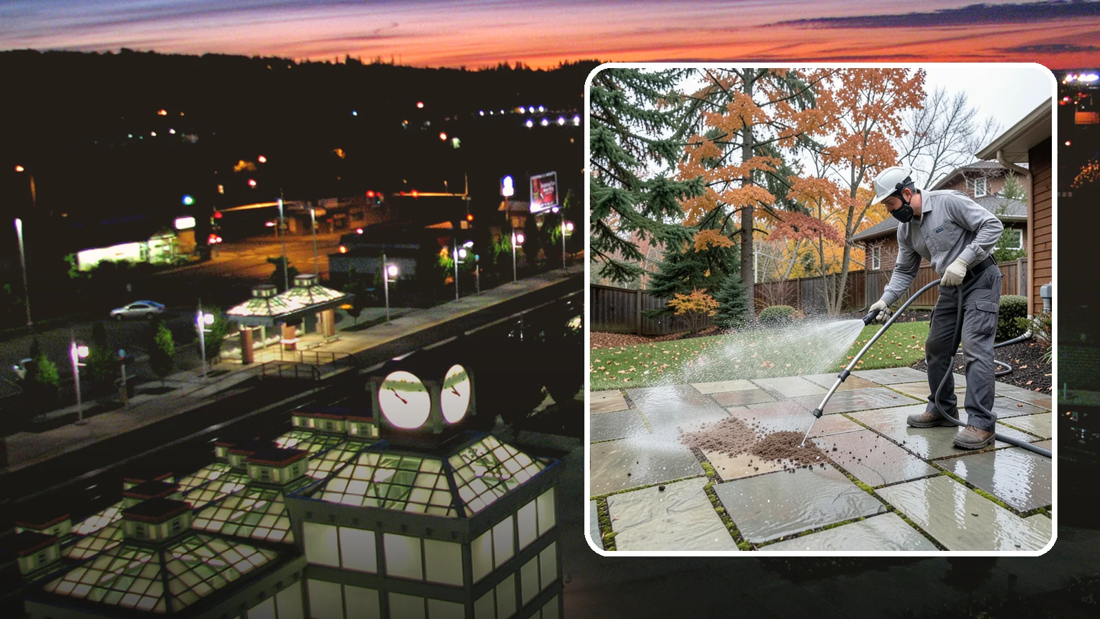 Flagstone Patio Cleaning in Auburn, King County, WA - Gently clean flagstone patios and their wide joints where Northwest moss settles in deep.