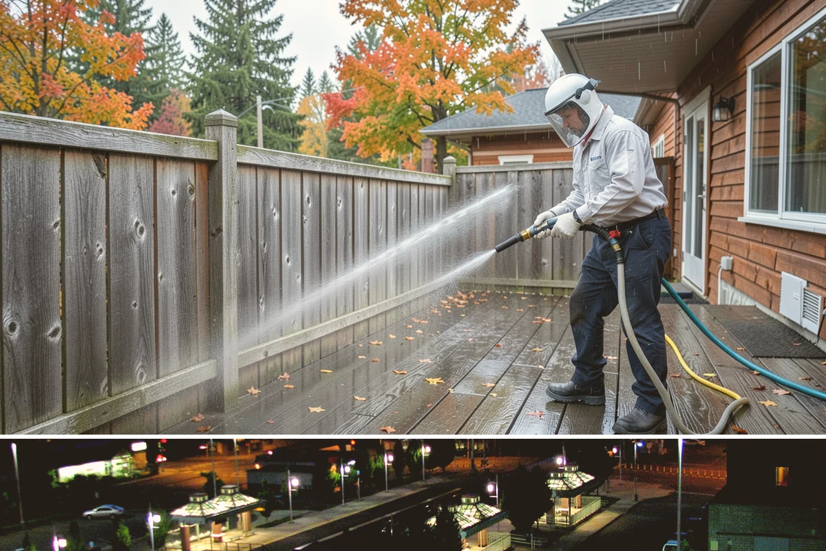 Flagstone Patio Cleaning in Auburn, King County, WA - Flagstone patios are best cleaned during dry summer stretches so joints and stone dry fully.