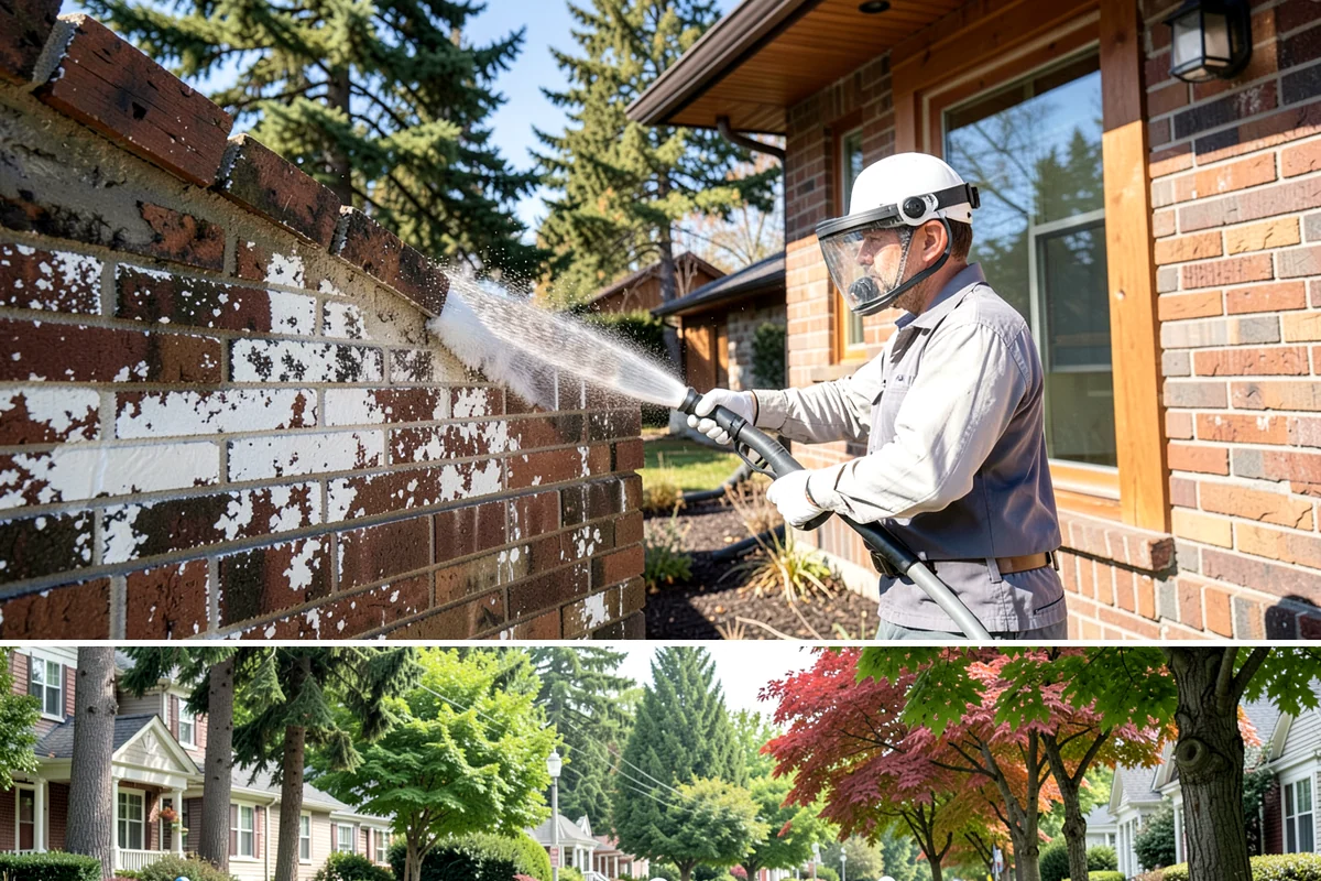 Flagstone Patio Cleaning in Beaux Arts Village, King County, WA - Flagstone patios are best cleaned during dry summer stretches so joints and stone dry fully.