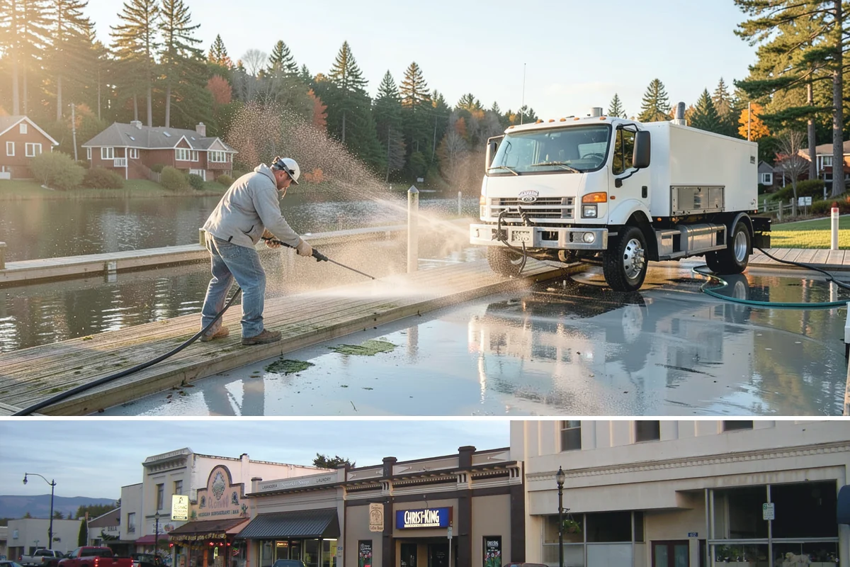 Flagstone Patio Cleaning in Burlington, Skagit County, WA - Flagstone patios are best cleaned during dry summer stretches so joints and stone dry fully.