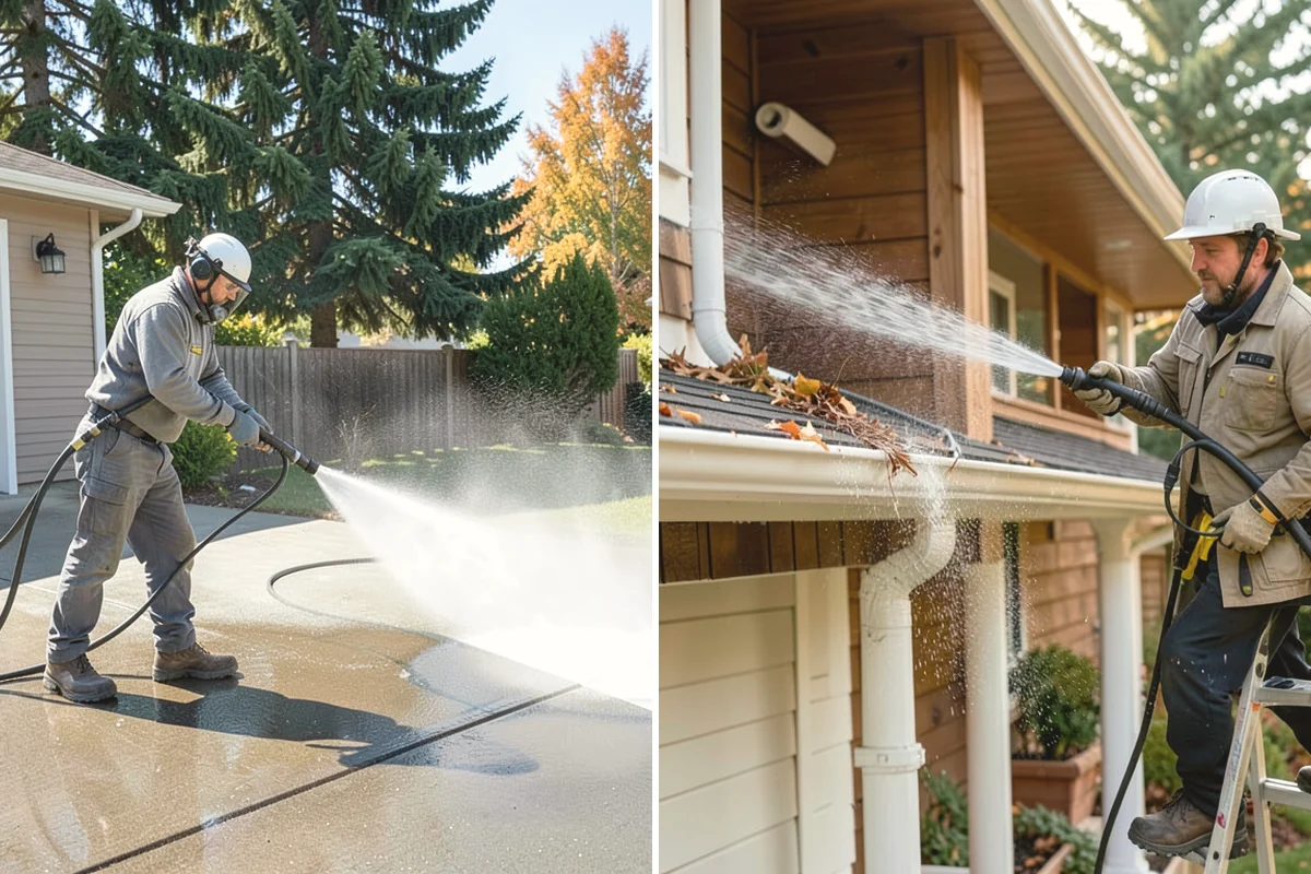 Flagstone Patio Cleaning in Carbonado, Pierce County, WA - Remove debris and loose growth from joints