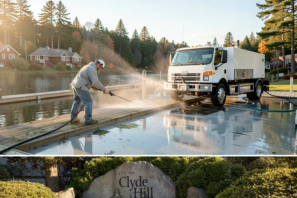 Flagstone Patio Cleaning in Clyde Hill, King County, WA - Flagstone patios are best cleaned during dry summer stretches so joints and stone dry fully.