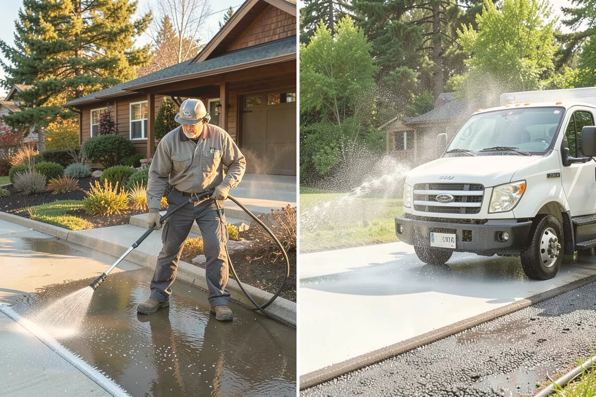 Flagstone Patio Cleaning in Edmonds, Snohomish County, WA - Remove debris and loose growth from joints