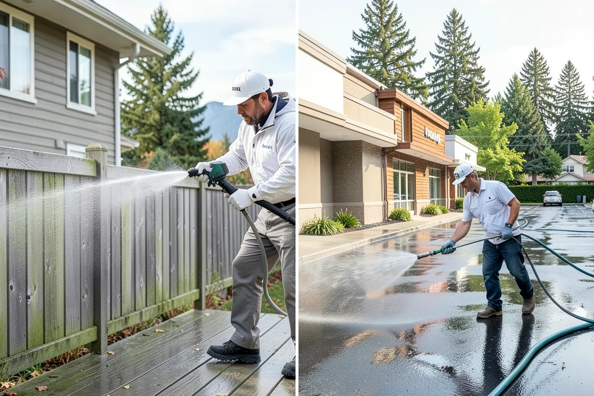 Flagstone Patio Cleaning in Hunts Point, King County, WA - Remove debris and loose growth from joints