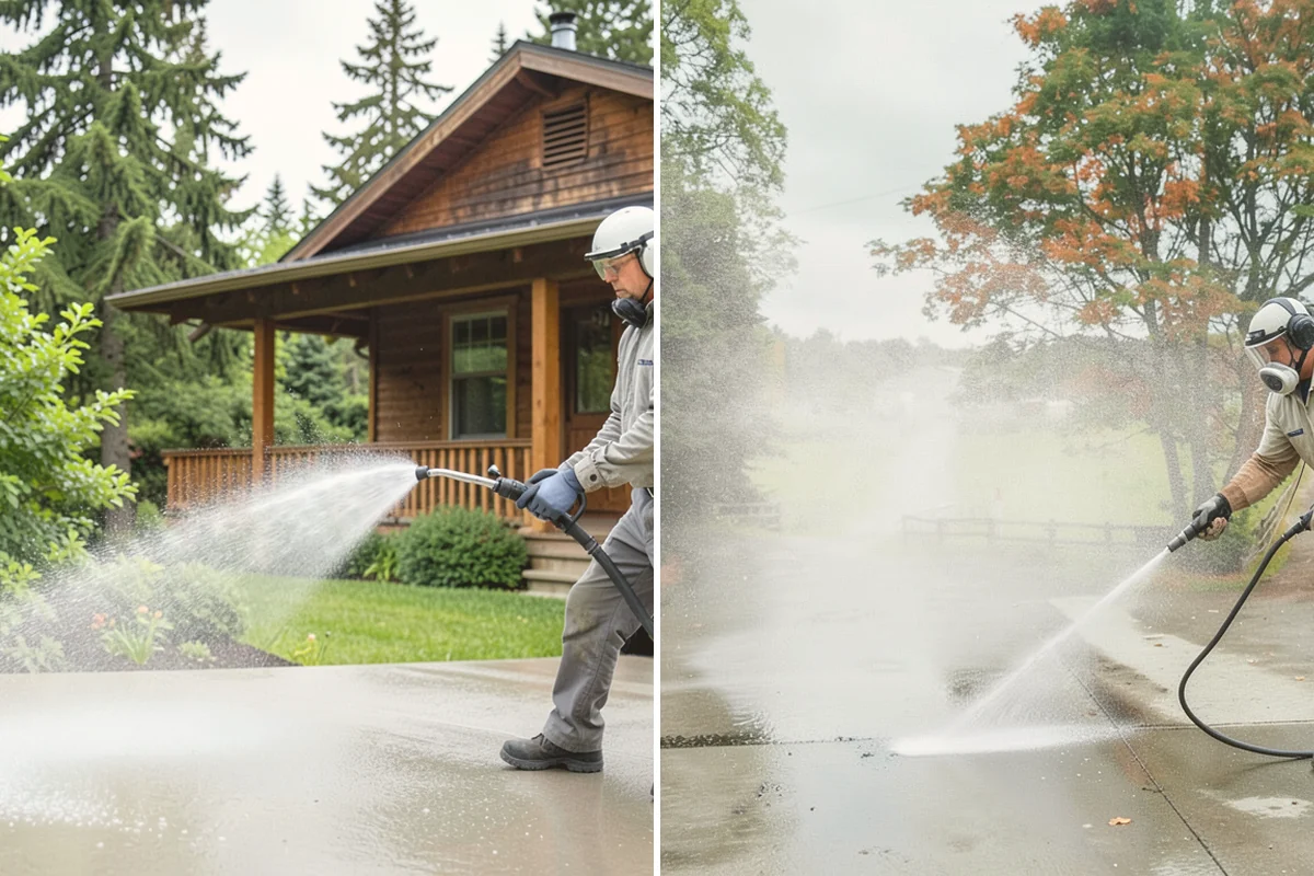 Flagstone Patio Cleaning in Kirkland, King County, WA - Remove debris and loose growth from joints