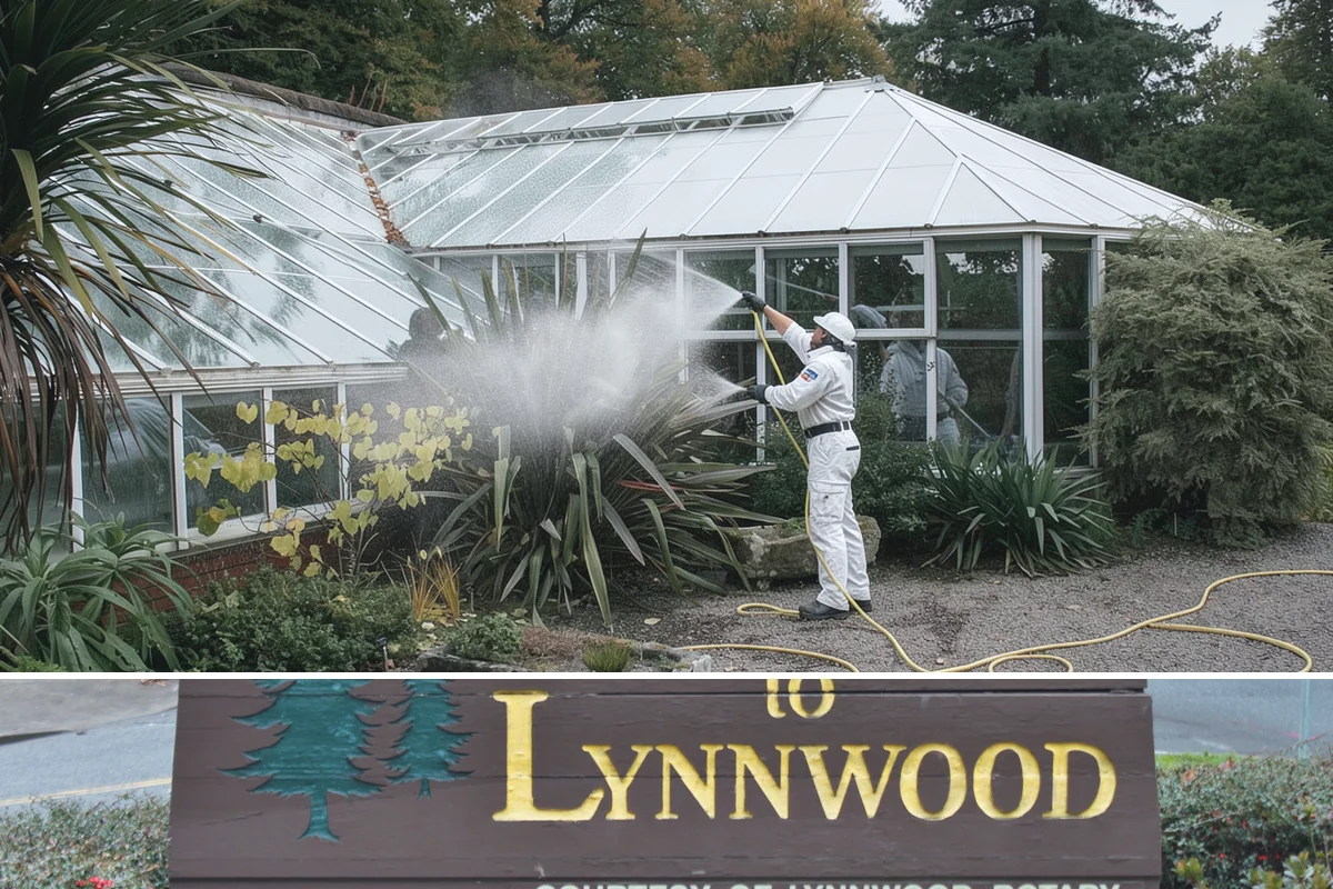 Flagstone Patio Cleaning in Lynnwood, Snohomish County, WA - Flagstone patios are best cleaned during dry summer stretches so joints and stone dry fully.