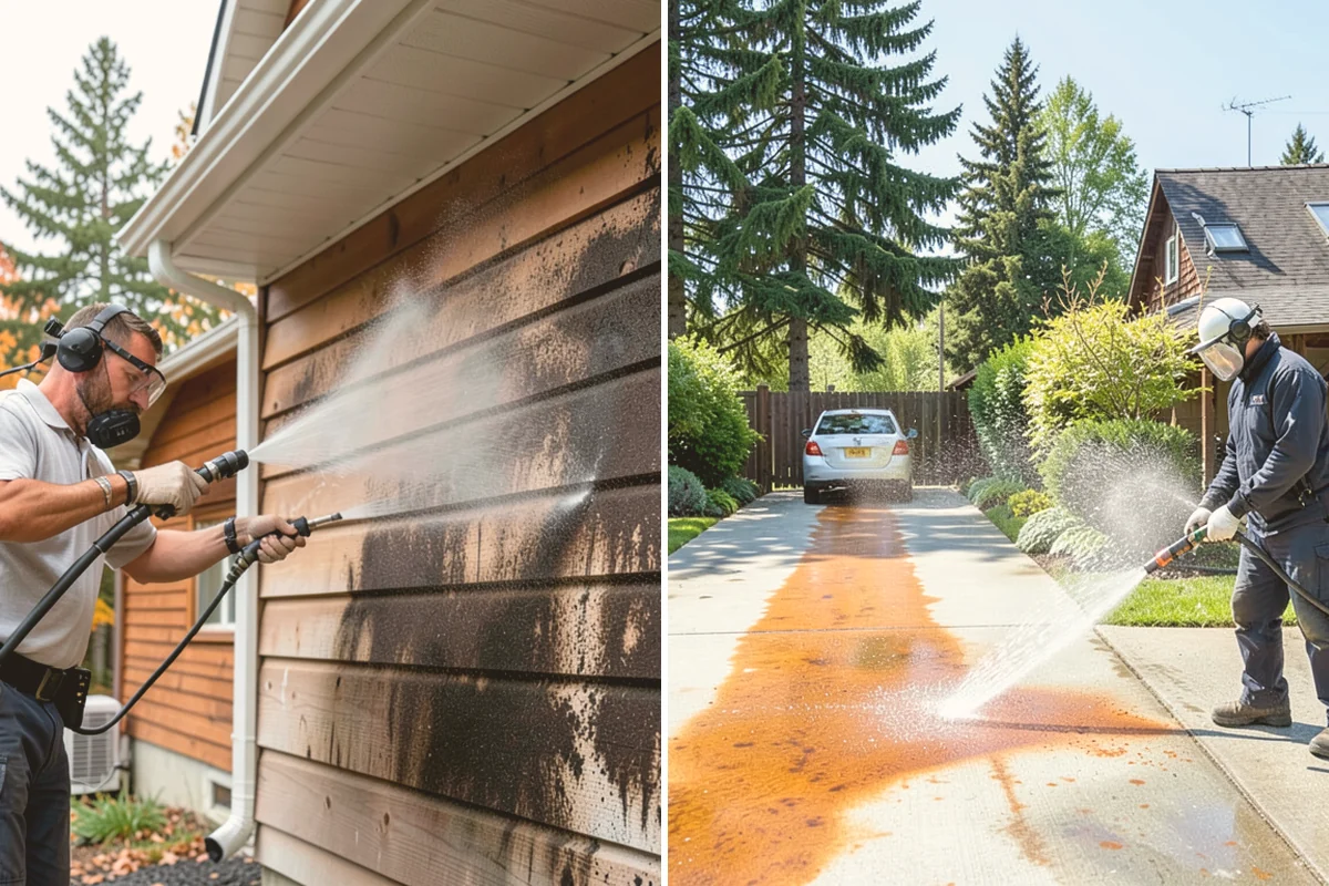 Flagstone Patio Cleaning in Mount Vernon, Skagit County, WA - Remove debris and loose growth from joints