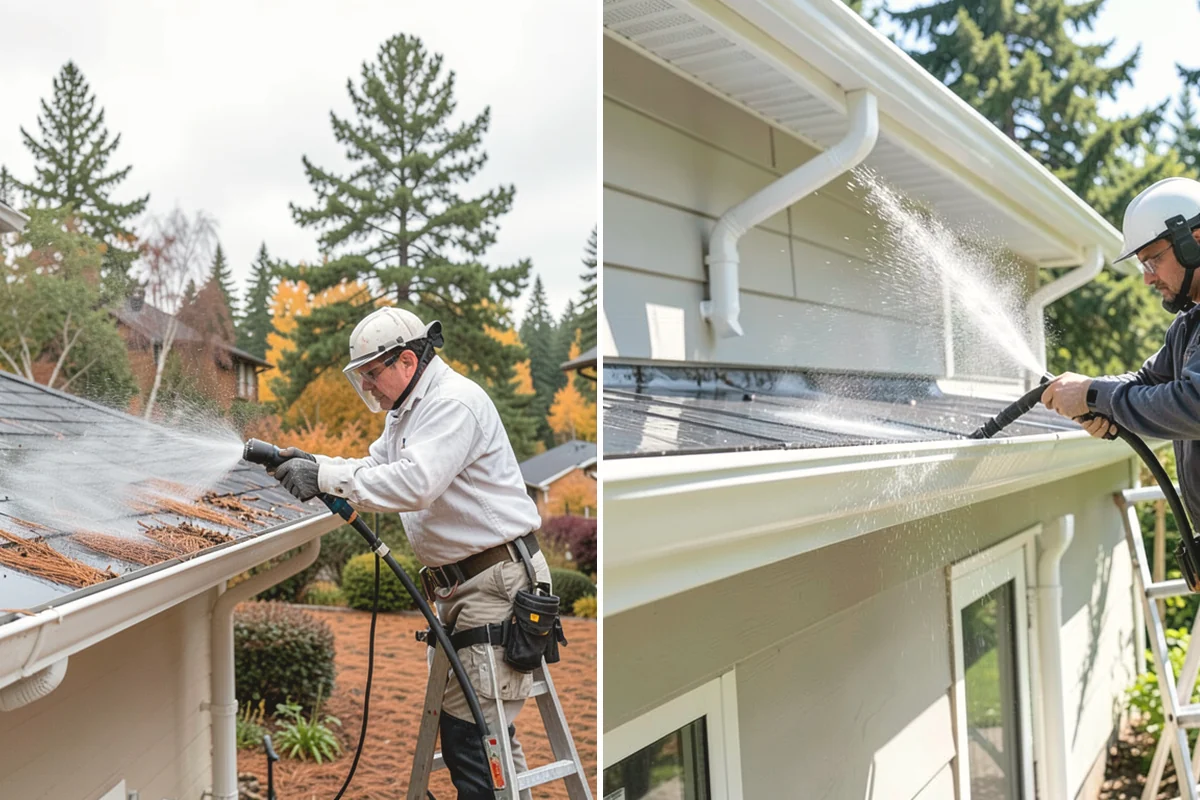 Flagstone Patio Cleaning in Mountlake Terrace, Snohomish County, WA - Remove debris and loose growth from joints