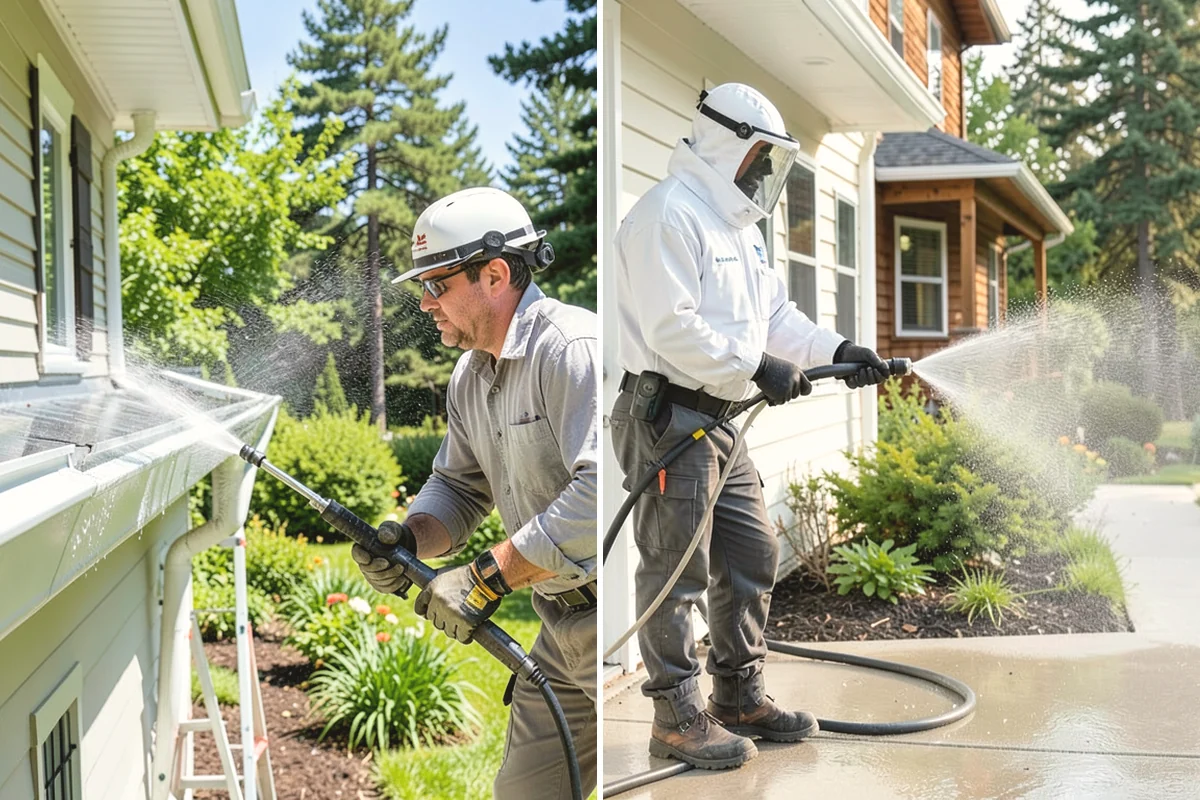 Flagstone Patio Cleaning in Mukilteo, Snohomish County, WA - Remove debris and loose growth from joints