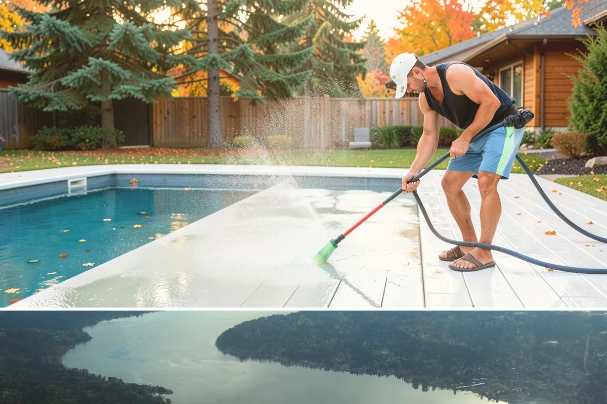 Flagstone Patio Cleaning in Sammamish, King County, WA - Flagstone patios are best cleaned during dry summer stretches so joints and stone dry fully.