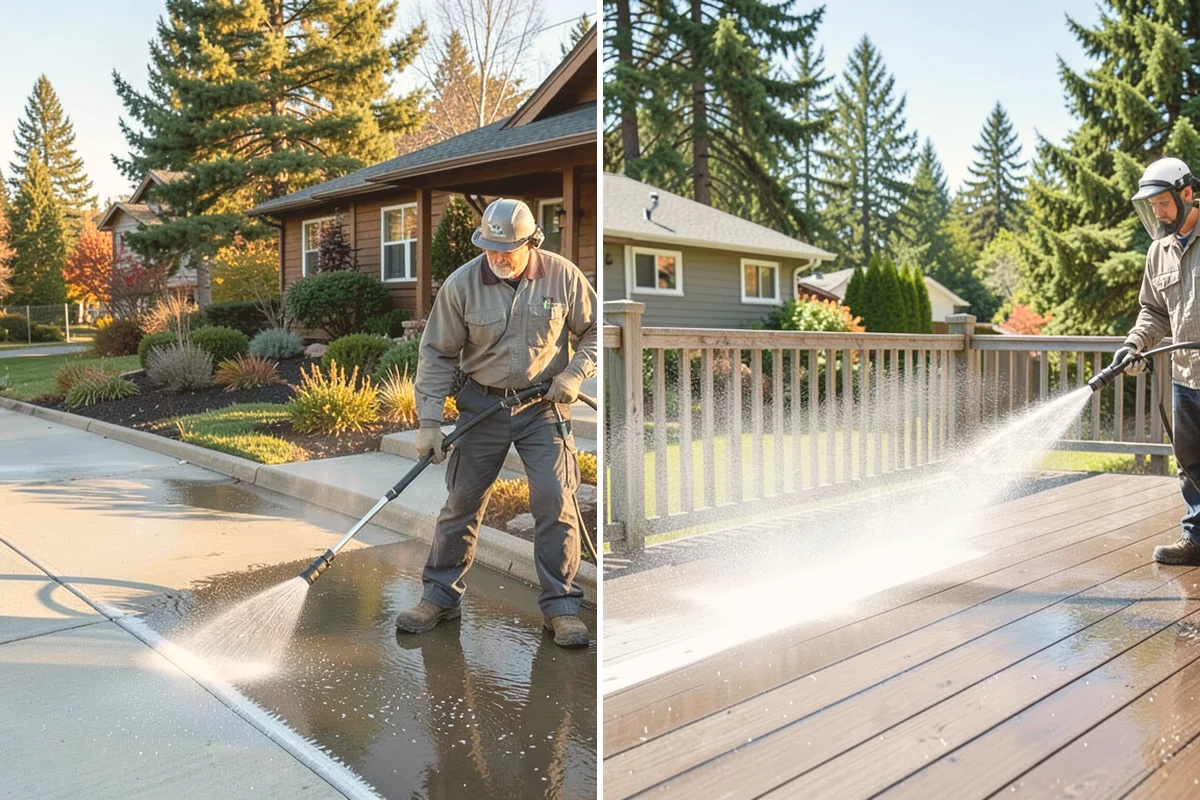 Flagstone Patio Cleaning in Snohomish, Snohomish County, WA - Remove debris and loose growth from joints