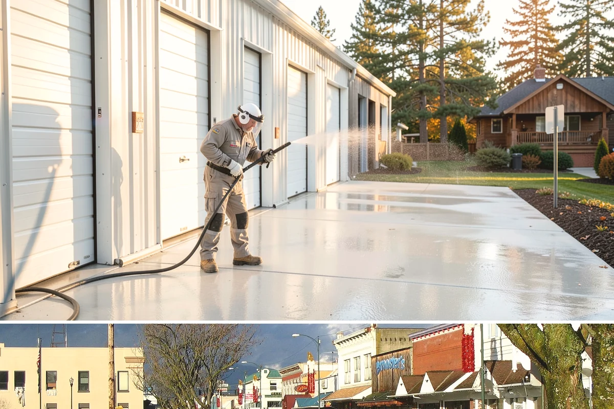 Fleet Washing in Arlington, Snohomish County, WA - Winter's road spray makes regular washes especially valuable, though a year-round schedule keeps branding consistent.