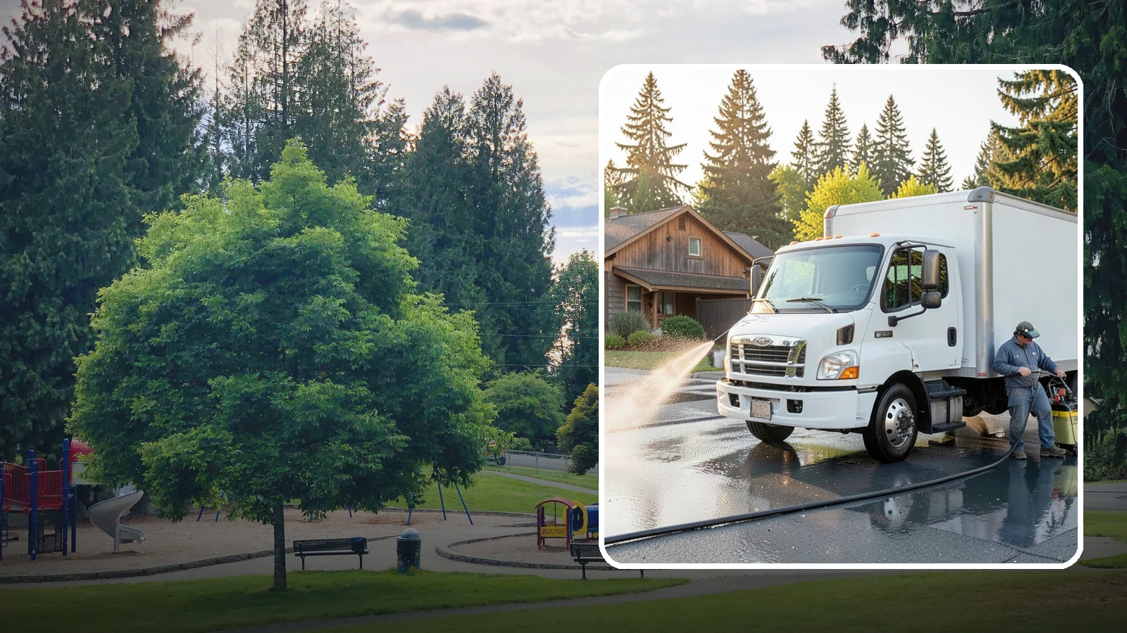 Fleet Washing in Bonney Lake, Pierce County, WA - We wash entire vehicle fleets on-site so your Washington company's trucks and vans stay road-ready and brand-presentable.