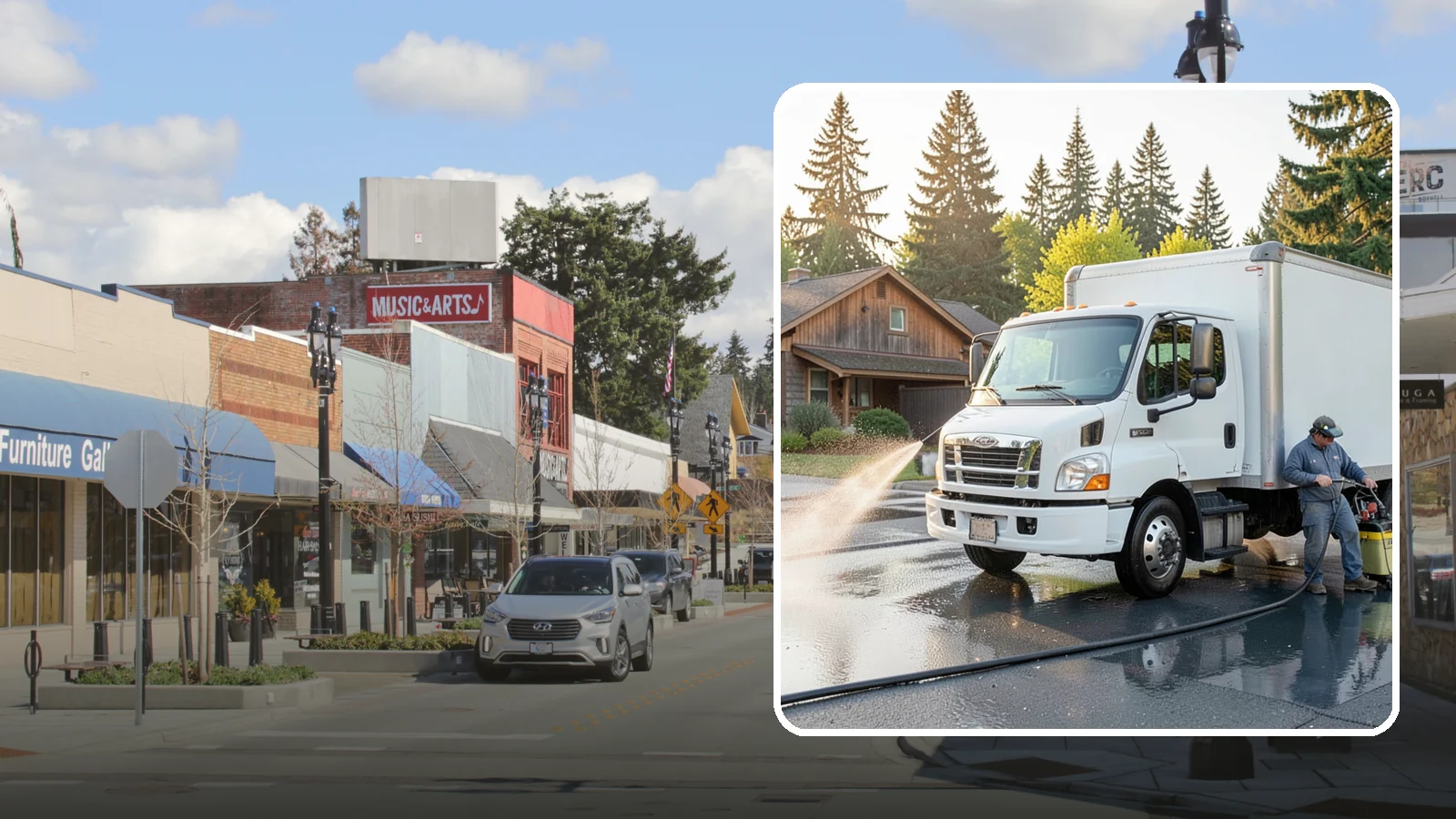 Fleet Washing in Bothell, King County, WA - We wash entire vehicle fleets on-site so your Washington company's trucks and vans stay road-ready and brand-presentable.
