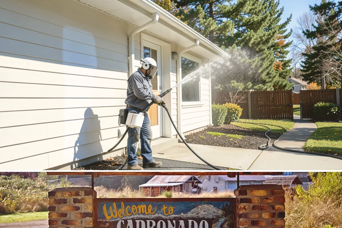 Fleet Washing in Carbonado, Pierce County, WA - Winter's road spray makes regular washes especially valuable, though a year-round schedule keeps branding consistent.