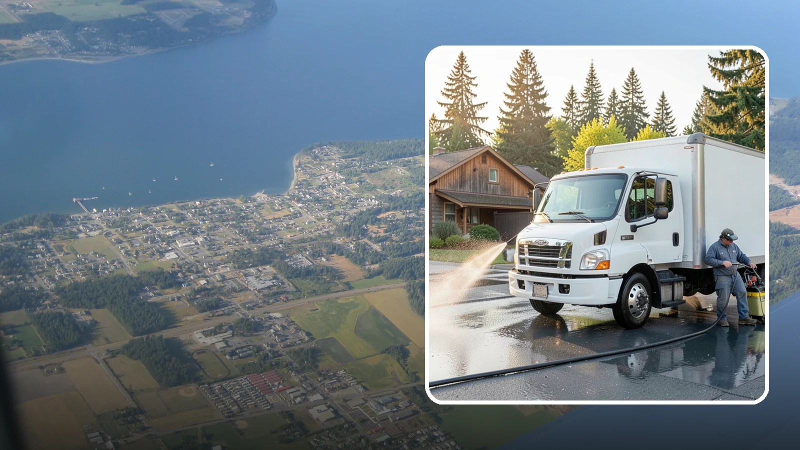 Fleet Washing in Coupeville, Island County, WA - We wash entire vehicle fleets on-site so your Washington company's trucks and vans stay road-ready and brand-presentable.