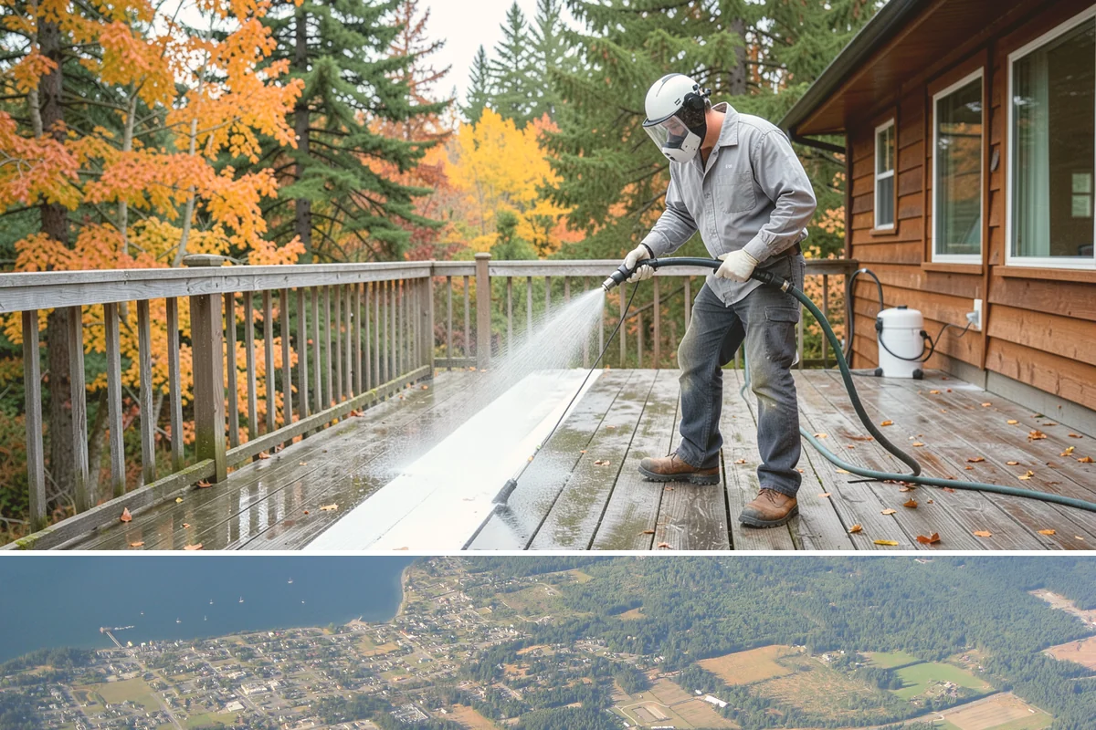 Fleet Washing in Coupeville, Island County, WA - Winter's road spray makes regular washes especially valuable, though a year-round schedule keeps branding consistent.