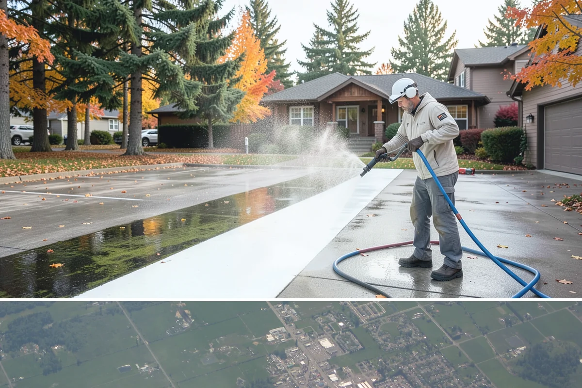 Fleet Washing in Enumclaw, King County, WA - Winter's road spray makes regular washes especially valuable, though a year-round schedule keeps branding consistent.
