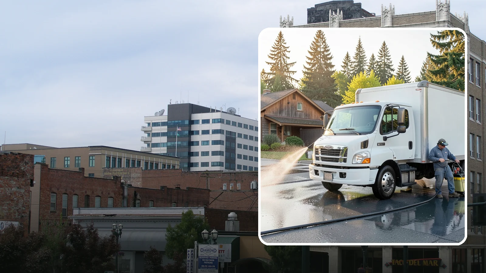 Fleet Washing in Everett, Snohomish County, WA - We wash entire vehicle fleets on-site so your Washington company's trucks and vans stay road-ready and brand-presentable.