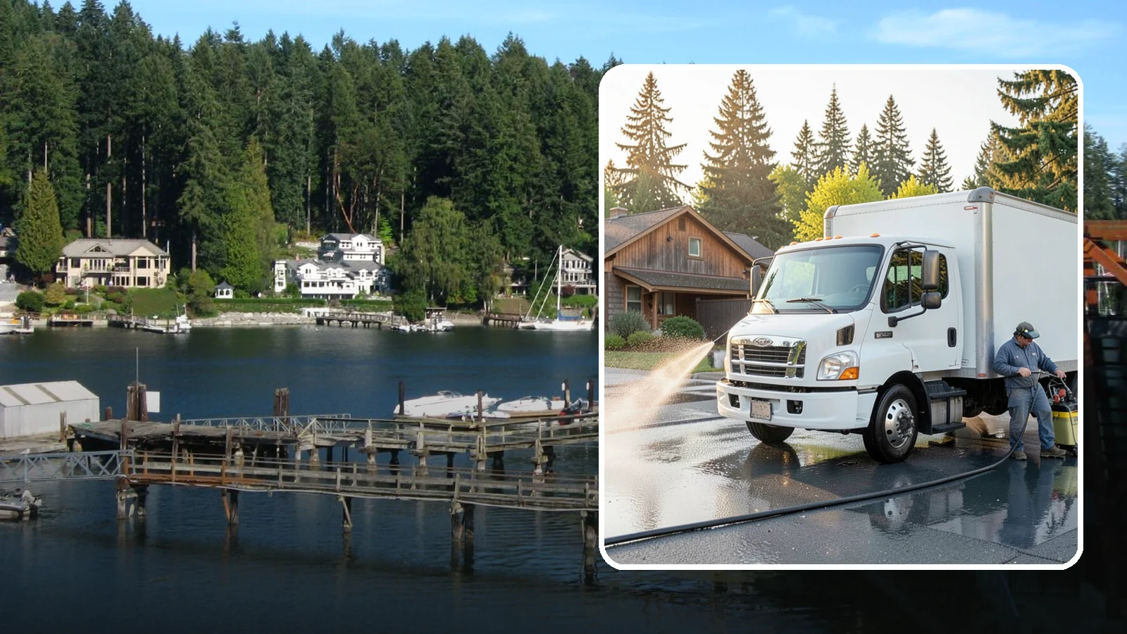 Fleet Washing in Gig Harbor, Pierce County, WA - We wash entire vehicle fleets on-site so your Washington company's trucks and vans stay road-ready and brand-presentable.