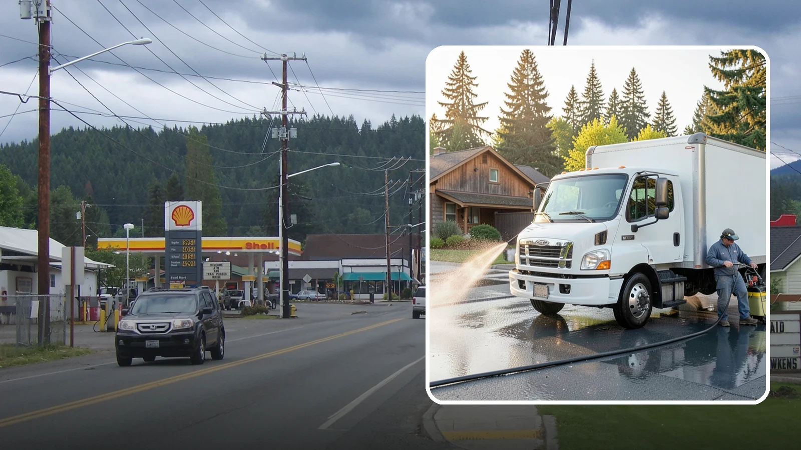 Fleet Washing in Granite Falls, Snohomish County, WA - We wash entire vehicle fleets on-site so your Washington company's trucks and vans stay road-ready and brand-presentable.