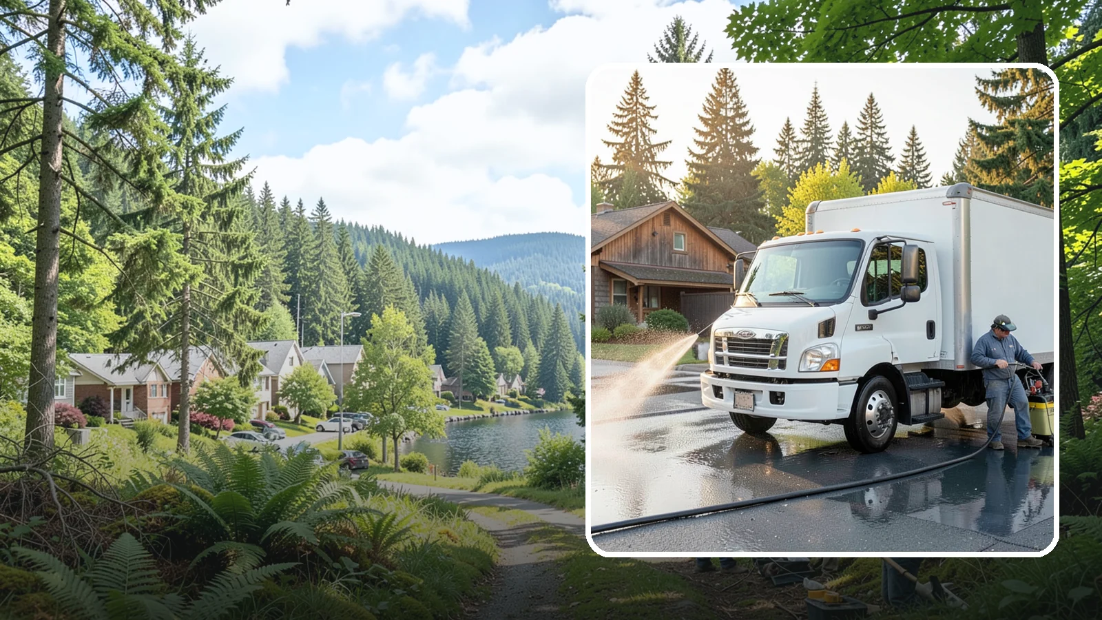 Fleet Washing in Lake Forest Park, King County, WA - We wash entire vehicle fleets on-site so your Washington company's trucks and vans stay road-ready and brand-presentable.