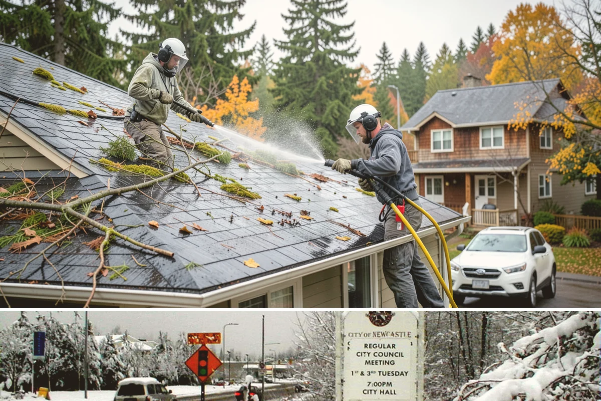 Fleet Washing in Newcastle, King County, WA - Winter's road spray makes regular washes especially valuable, though a year-round schedule keeps branding consistent.