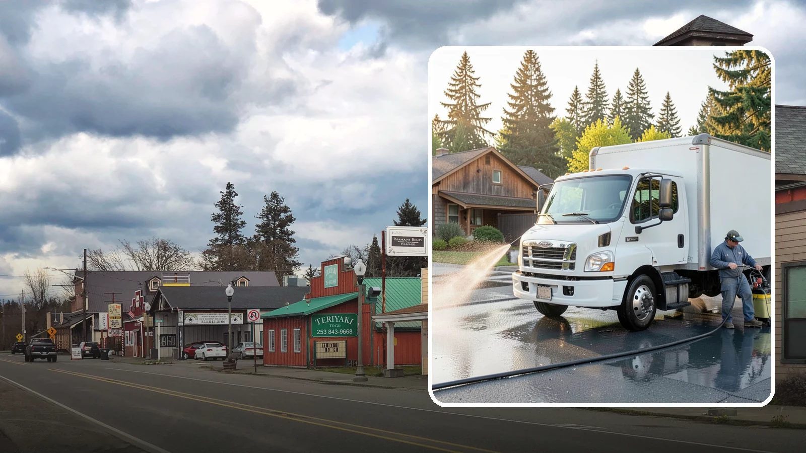 Fleet Washing in Roy, Pierce County, WA - We wash entire vehicle fleets on-site so your Washington company's trucks and vans stay road-ready and brand-presentable.