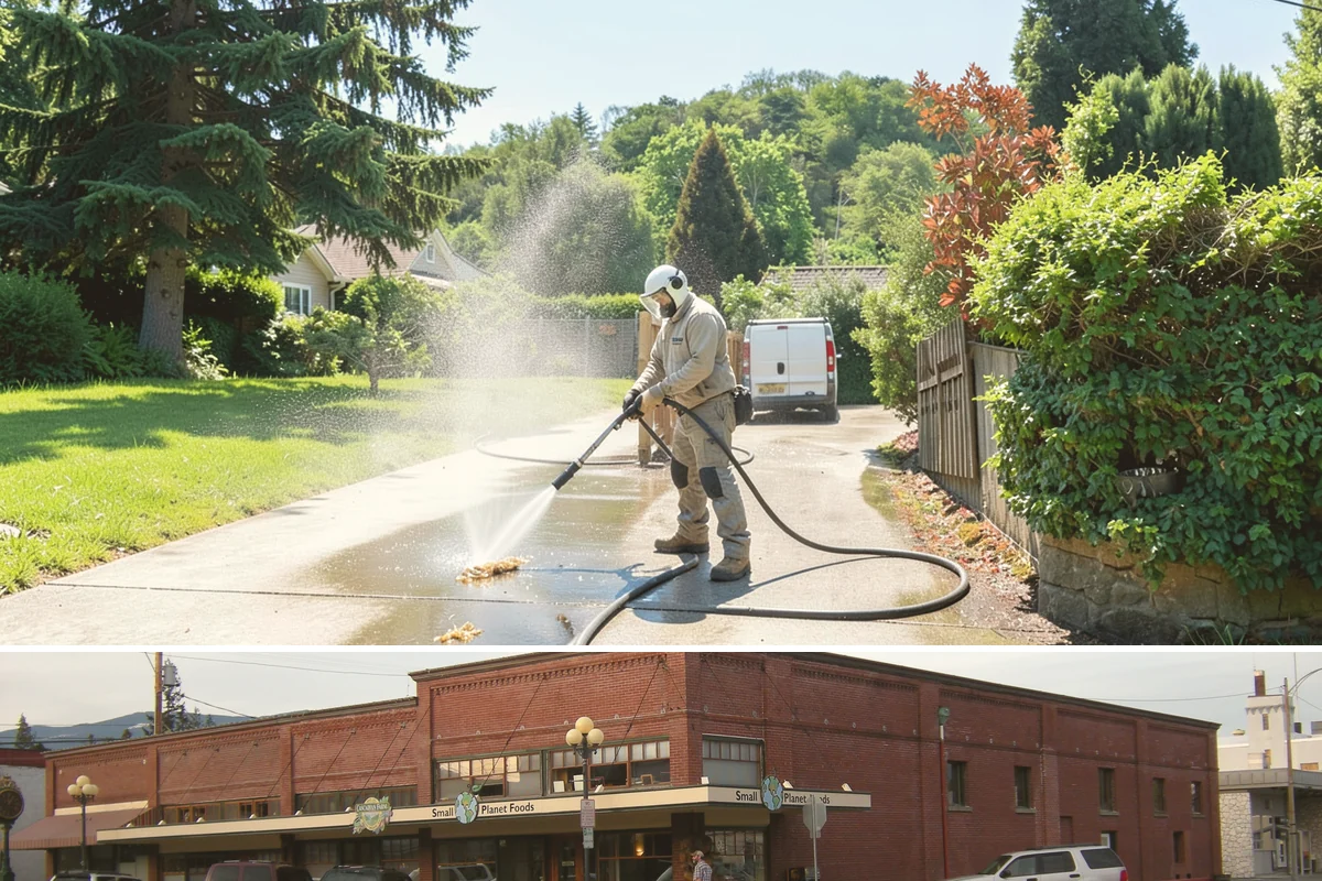 Fleet Washing in Sedro-Woolley, Skagit County, WA - Winter's road spray makes regular washes especially valuable, though a year-round schedule keeps branding consistent.