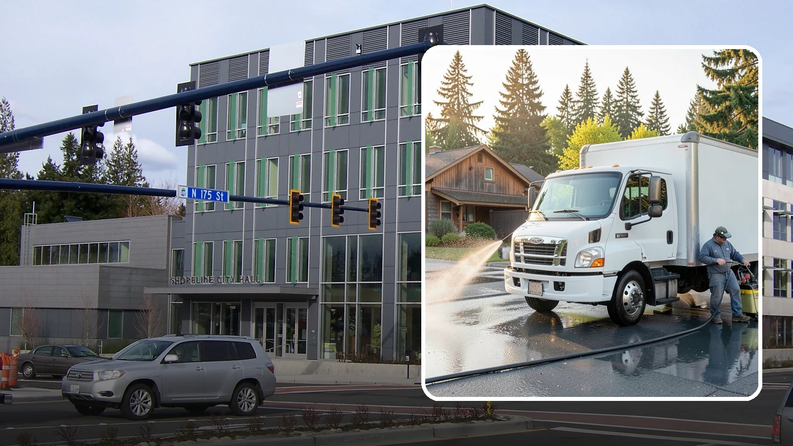 Fleet Washing in Shoreline, King County, WA - We wash entire vehicle fleets on-site so your Washington company's trucks and vans stay road-ready and brand-presentable.