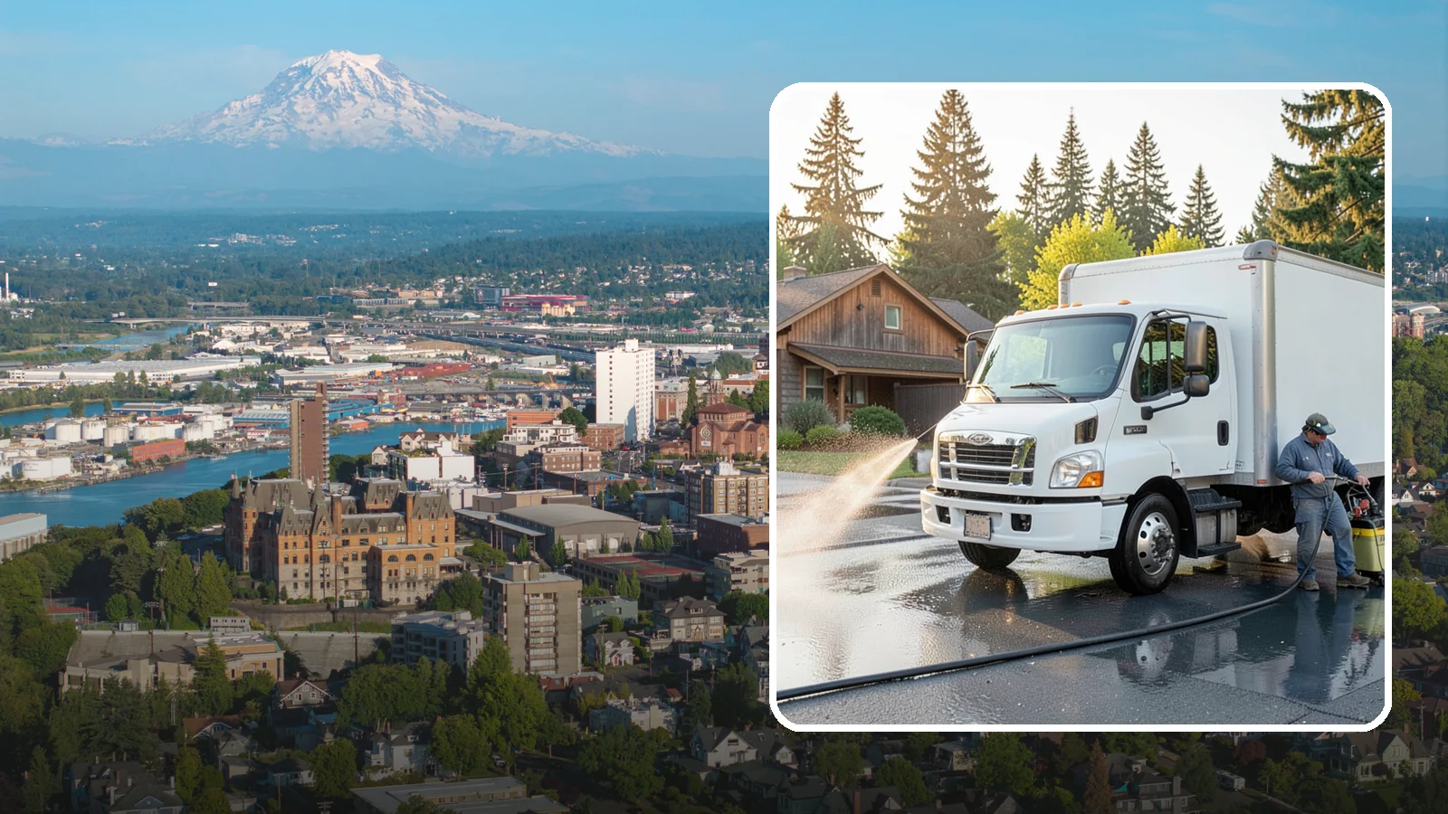 Fleet Washing in Tacoma, Pierce County, WA - We wash entire vehicle fleets on-site so your Washington company's trucks and vans stay road-ready and brand-presentable.