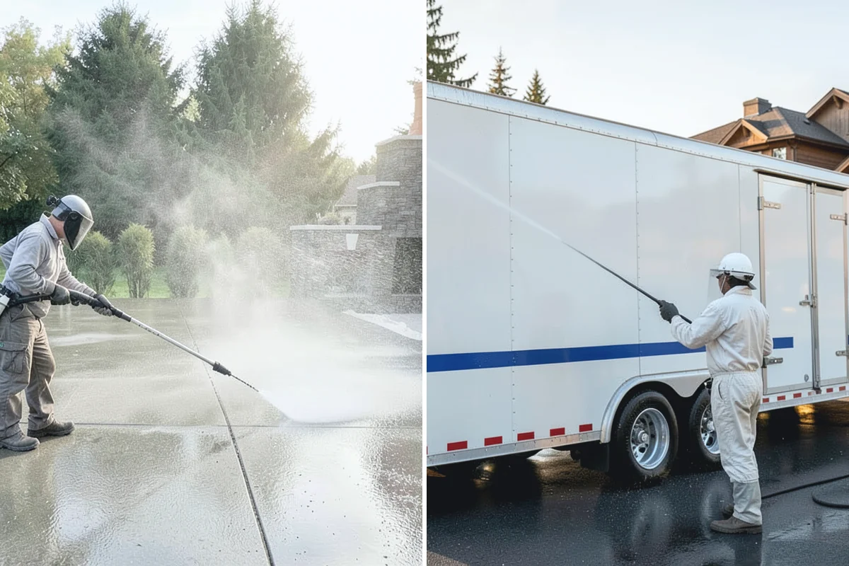 Food Truck Cleaning in Roy, Pierce County, WA - Cover vents and prep openings before cleaning