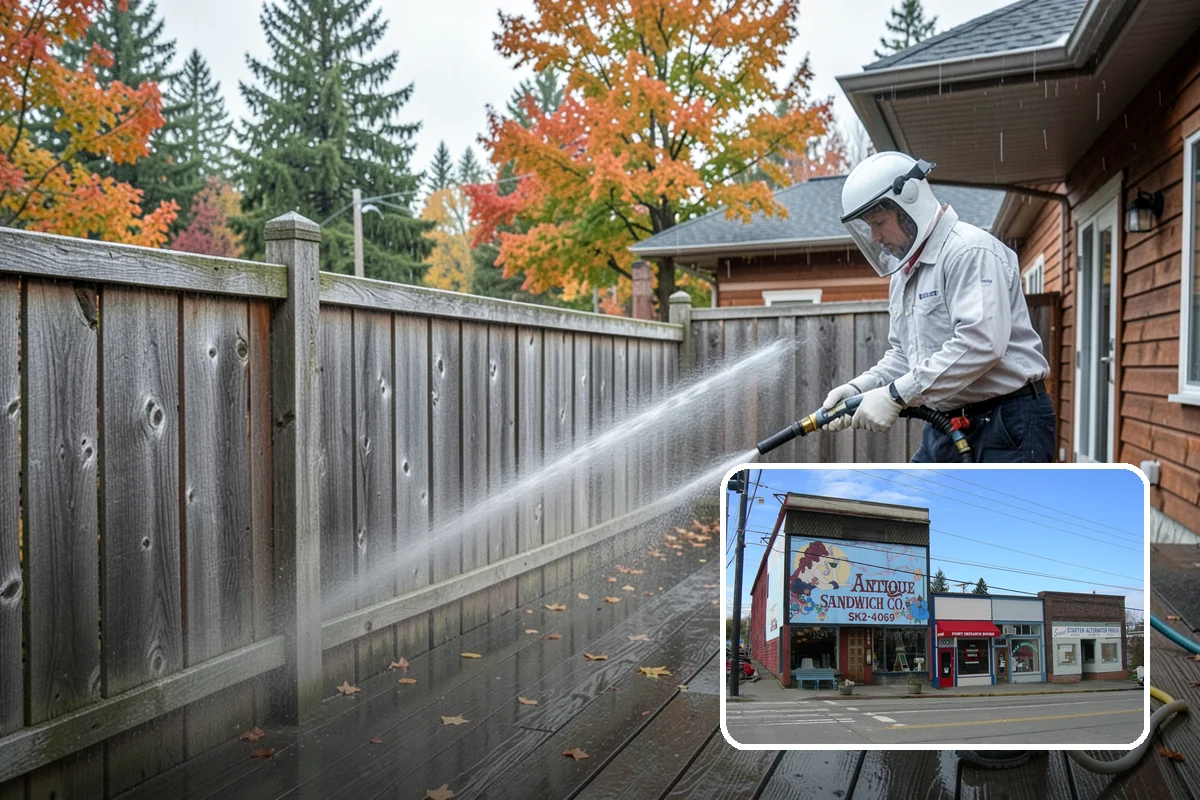 Food Truck Cleaning in Ruston, Pierce County, WA - Degreases the service window and cooking-side panels