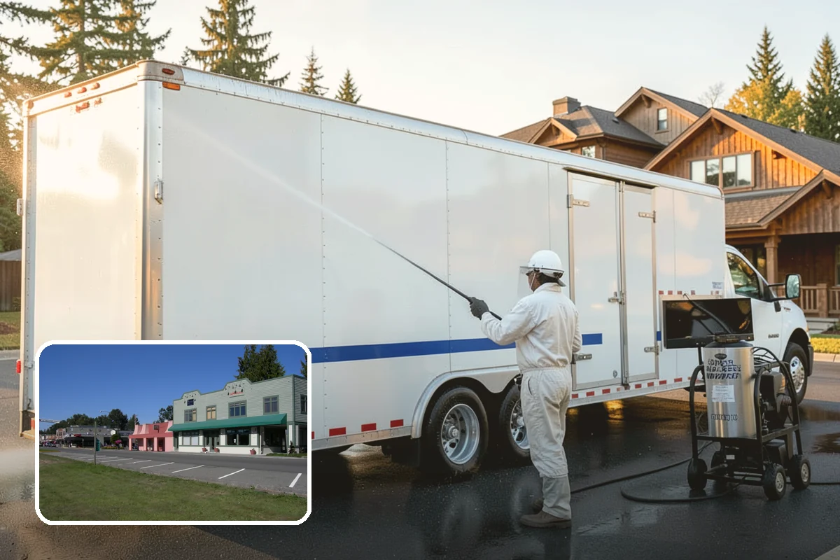 Food Truck Cleaning in Snoqualmie, King County, WA - Degreases the service window and cooking-side panels