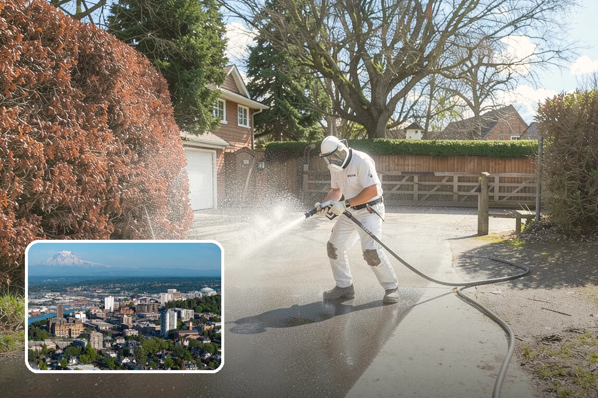 Food Truck Cleaning in Tacoma, Pierce County, WA - Degreases the service window and cooking-side panels