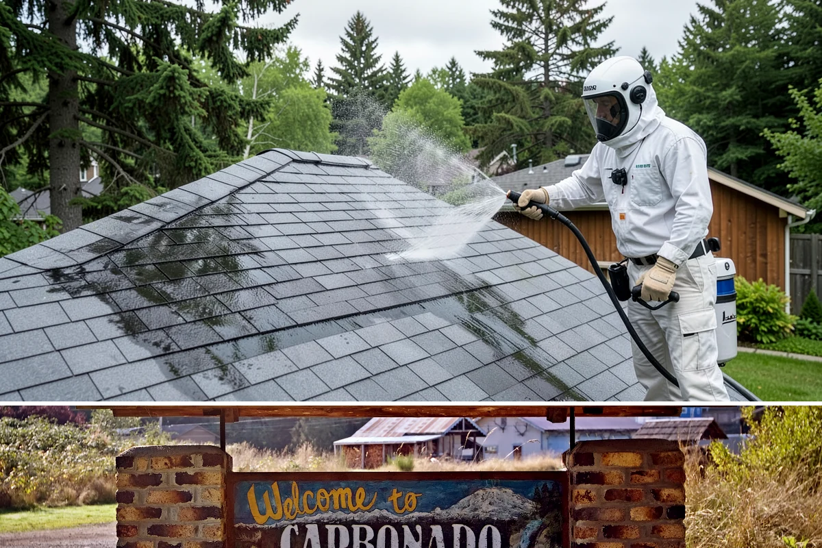 Foundation Cleaning in Carbonado, Pierce County, WA - Late spring or summer is ideal so the foundation dries fully after clearing the mud and moss of winter.