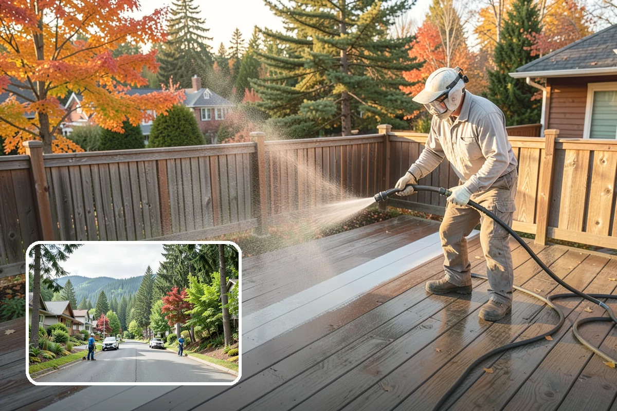 Foundation Cleaning in Darrington, Snohomish County, WA - Removes mud splash and moss from the base of the home