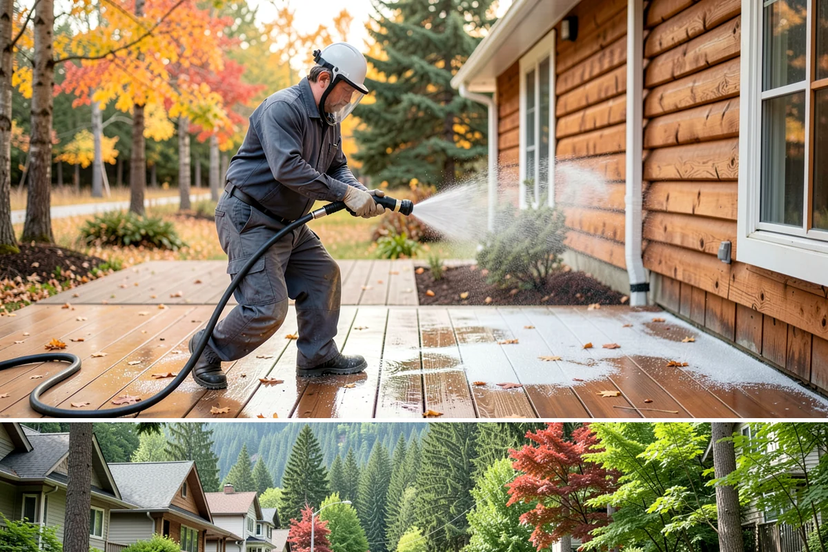 Foundation Cleaning in Darrington, Snohomish County, WA - Late spring or summer is ideal so the foundation dries fully after clearing the mud and moss of winter.