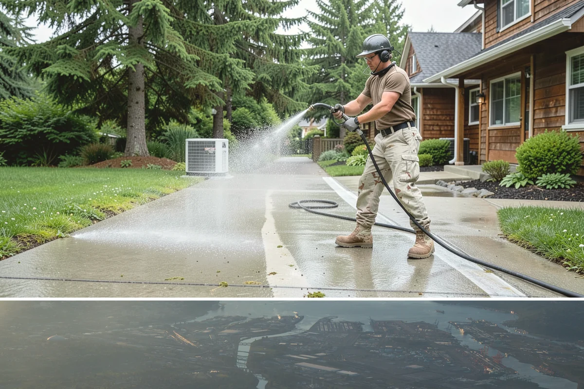 Foundation Cleaning in Fife, Pierce County, WA - Late spring or summer is ideal so the foundation dries fully after clearing the mud and moss of winter.