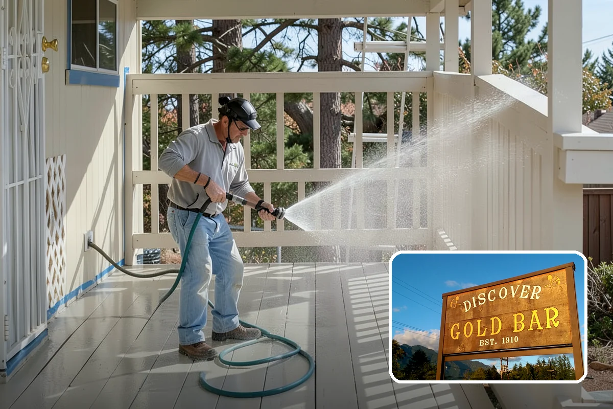 Foundation Cleaning in Gold Bar, Snohomish County, WA - Removes mud splash and moss from the base of the home