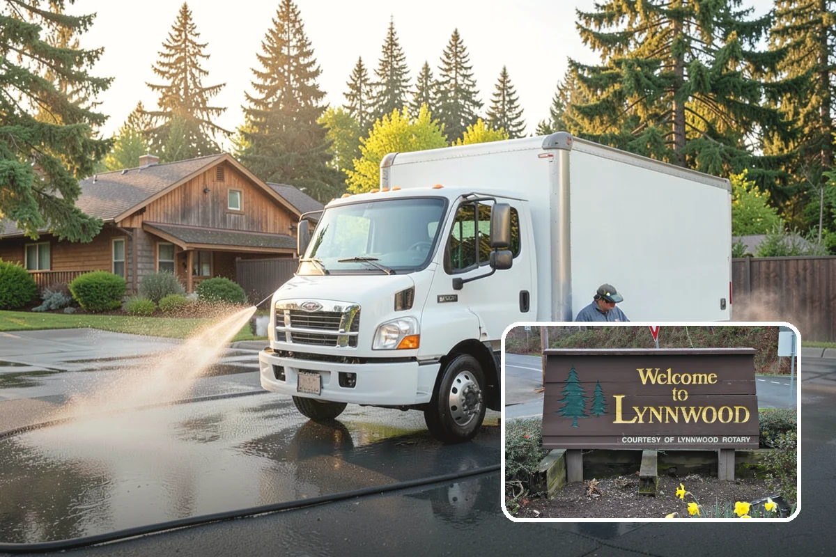 Foundation Cleaning in Lynnwood, Snohomish County, WA - Removes mud splash and moss from the base of the home