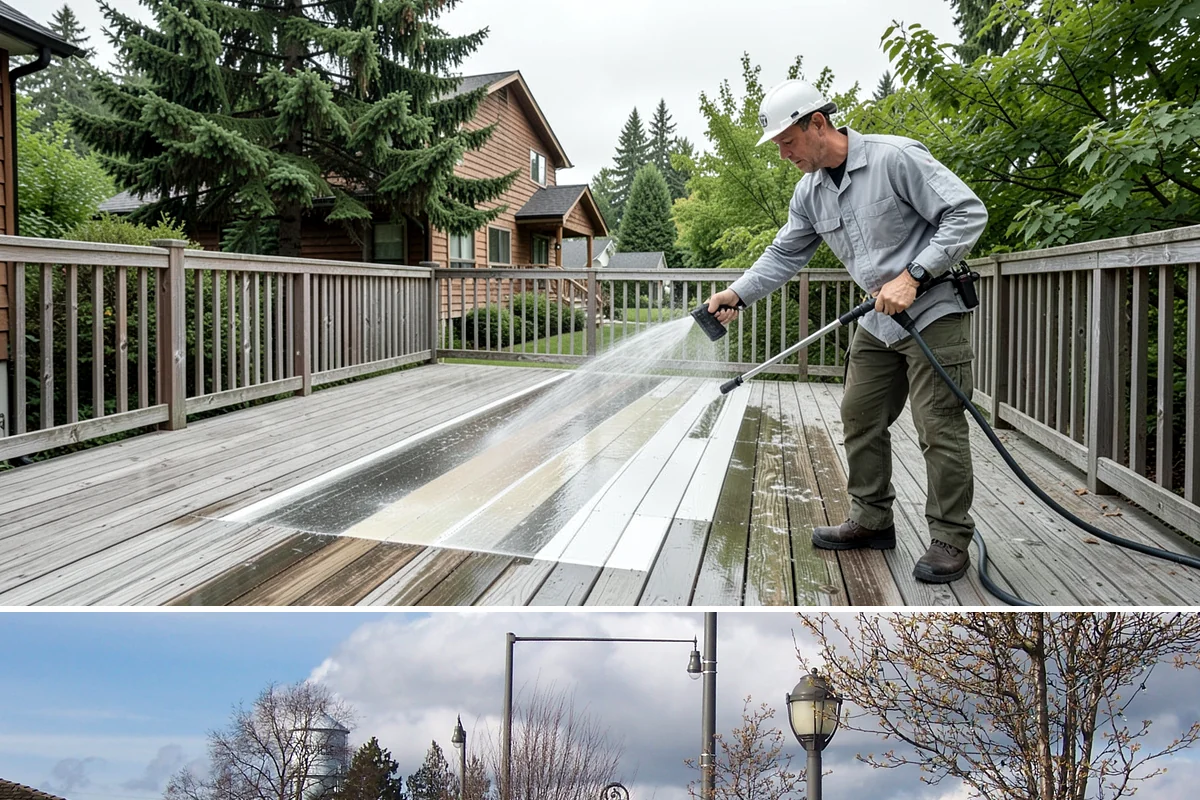 Foundation Cleaning in Marysville, Snohomish County, WA - Late spring or summer is ideal so the foundation dries fully after clearing the mud and moss of winter.