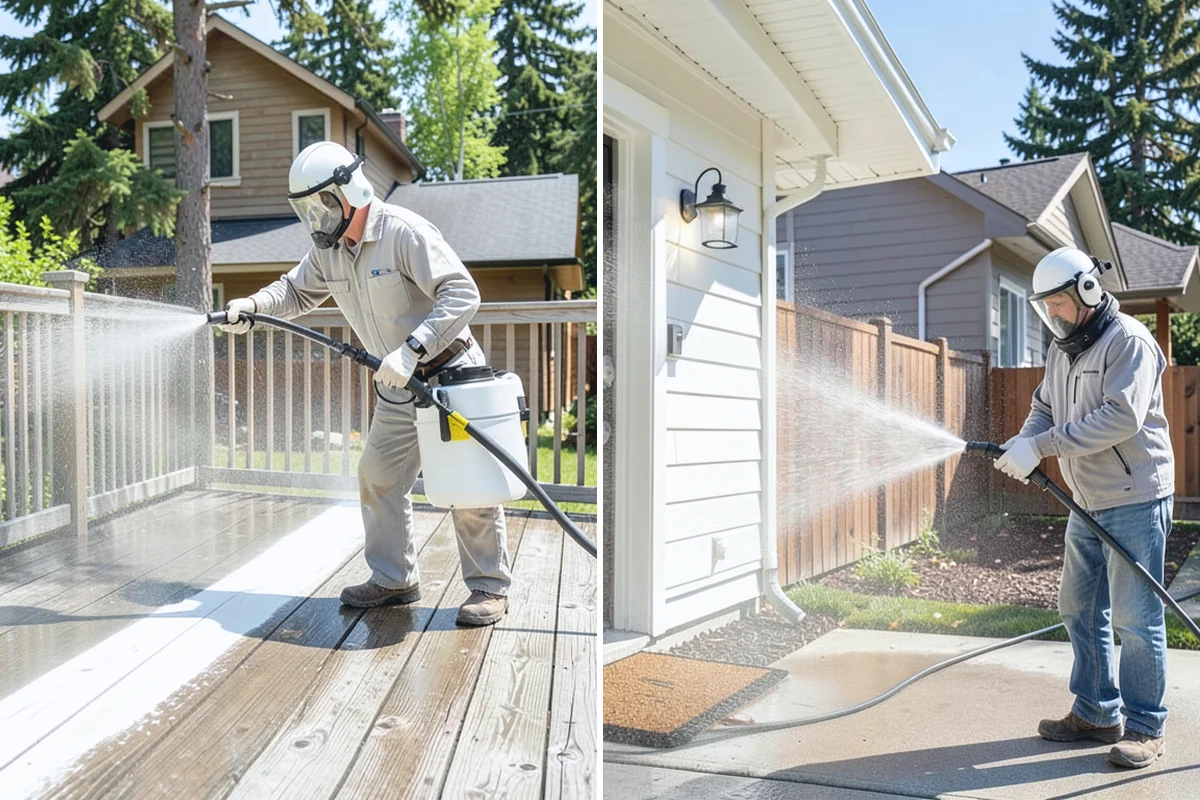 Foundation Cleaning in Medina, King County, WA - Inspect foundation type and note any cracks or damage