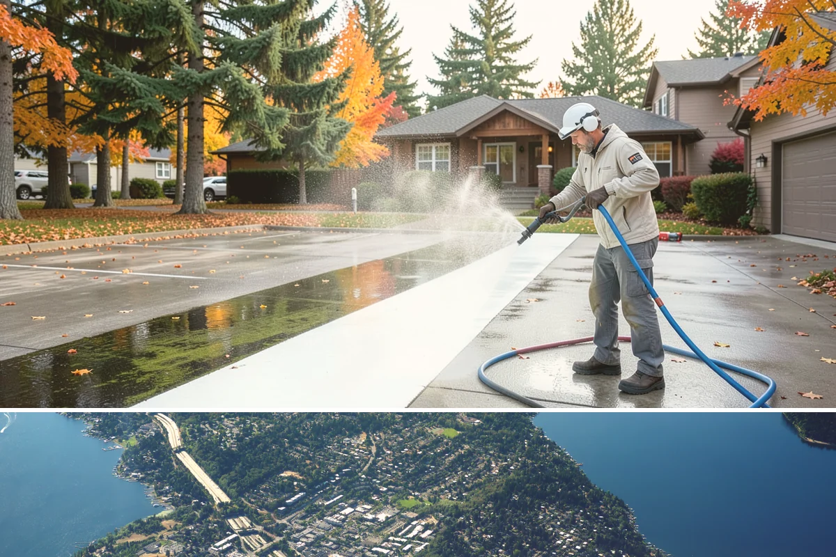 Foundation Cleaning in Mercer Island, King County, WA - Late spring or summer is ideal so the foundation dries fully after clearing the mud and moss of winter.