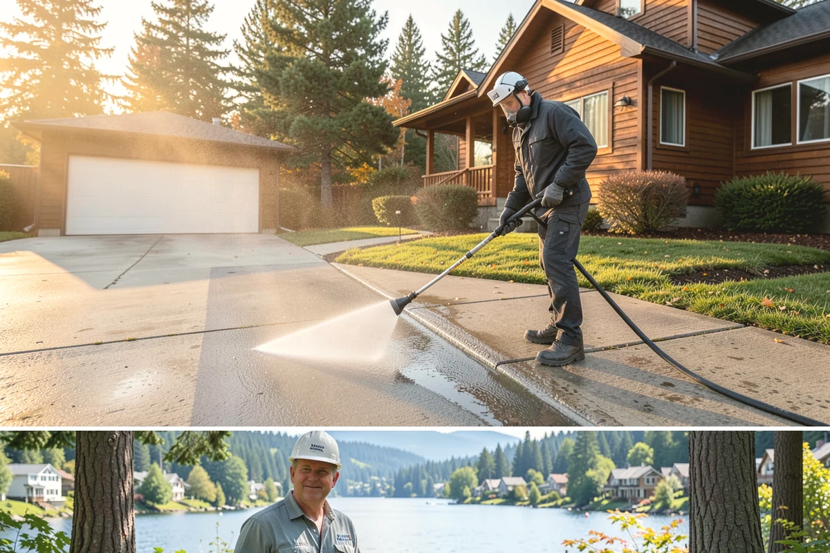 Foundation Cleaning in Milton, King County, WA - Late spring or summer is ideal so the foundation dries fully after clearing the mud and moss of winter.